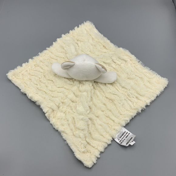 Dream Kids Cream Fluffy Lovey Security Blanket Teddy Bear Handheld Baby Blanket - Picture 3 of 11
